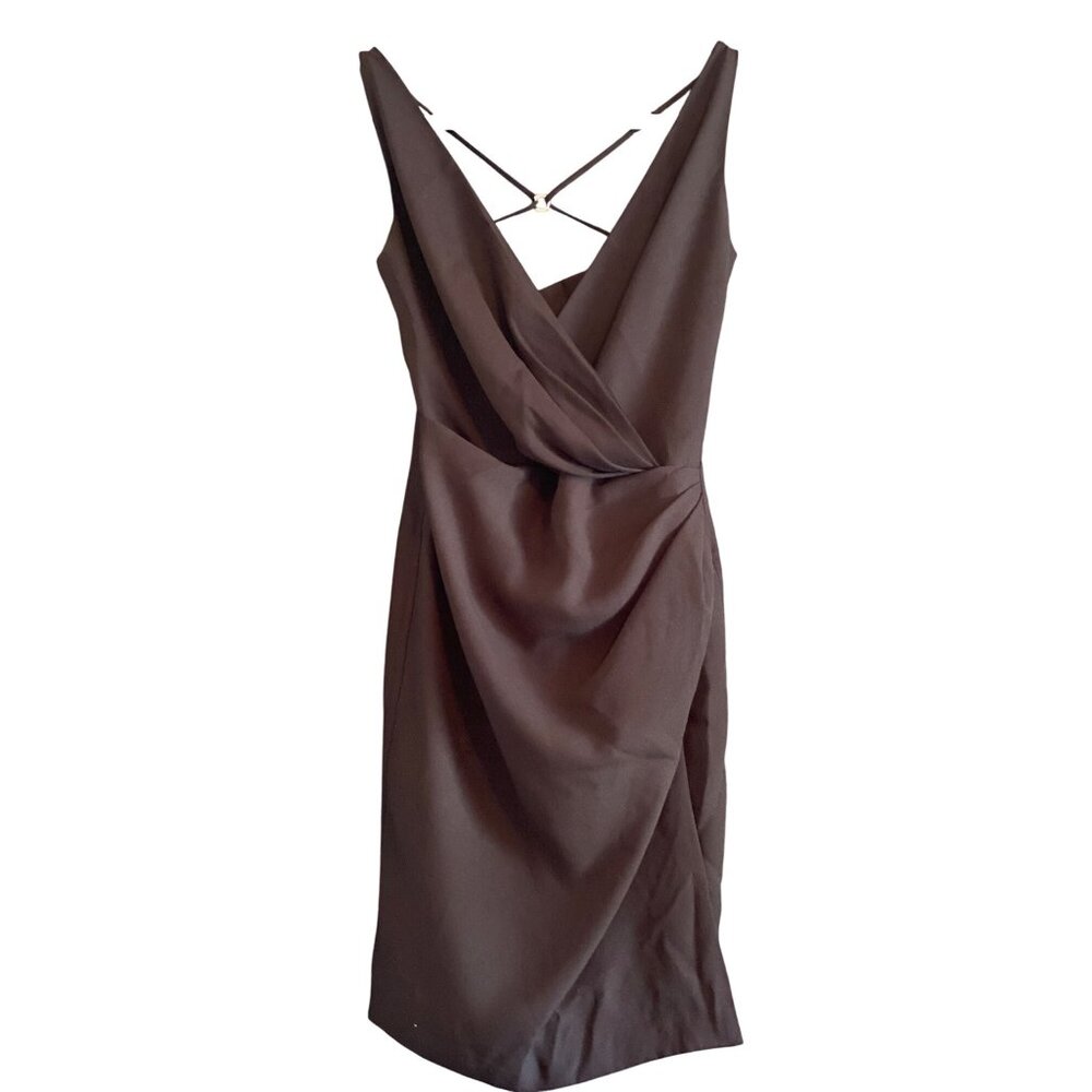 VTG Jeffrey Dara by Tom Barra Little Black Evening Dress Women 6
